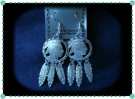 Pewter Indian Head Earrings